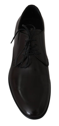 Dolce & Gabbana Brown Leather Dress Derby Formal Mens Shoes