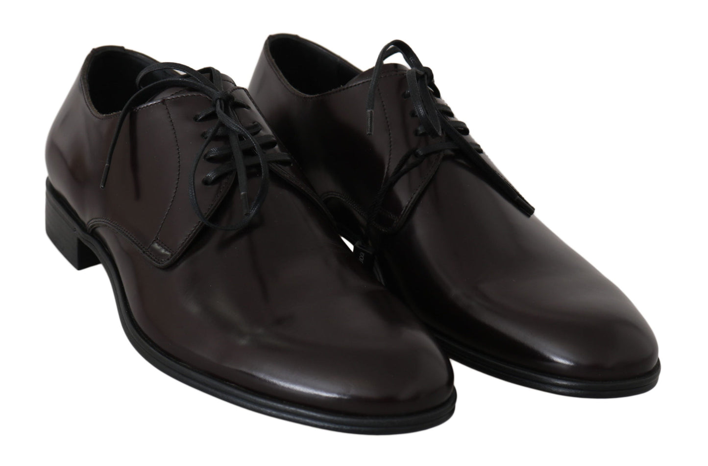 Dolce & Gabbana Brown Leather Dress Derby Formal Mens Shoes