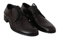 Dolce & Gabbana Brown Leather Dress Derby Formal Mens Shoes
