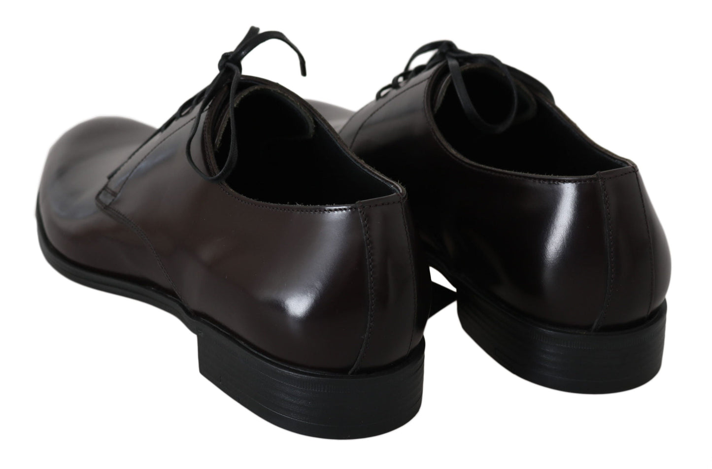 Dolce & Gabbana Brown Leather Dress Derby Formal Mens Shoes