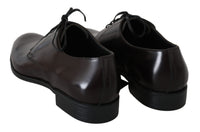 Dolce & Gabbana Brown Leather Dress Derby Formal Mens Shoes