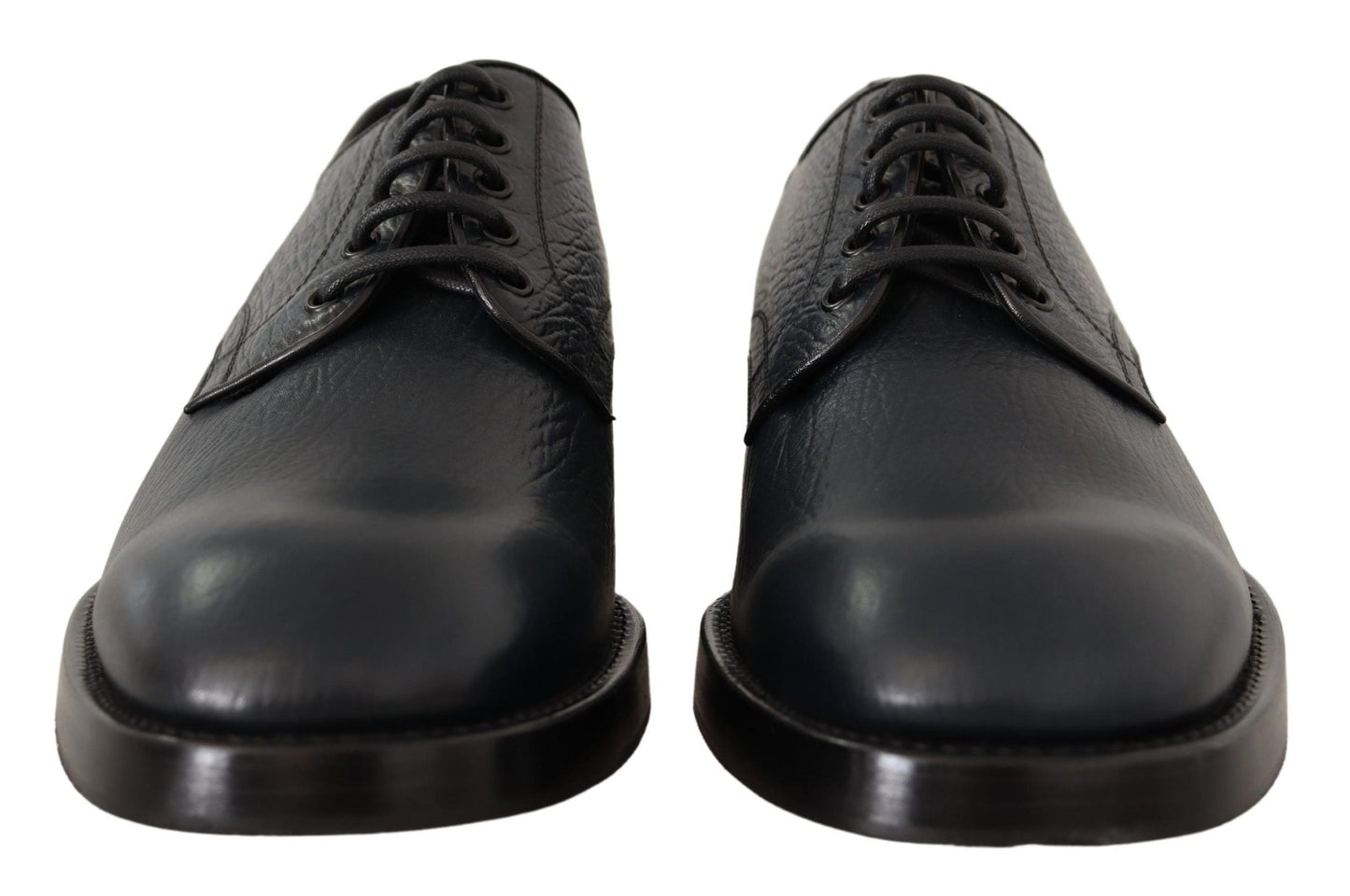 Dolce & Gabbana Blue Leather Derby Formal Shoes