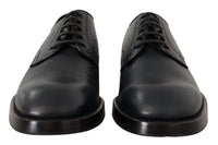 Dolce & Gabbana Blue Leather Derby Formal Shoes