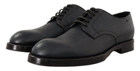 Dolce & Gabbana Blue Leather Derby Formal Shoes