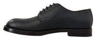 Dolce & Gabbana Blue Leather Derby Formal Shoes