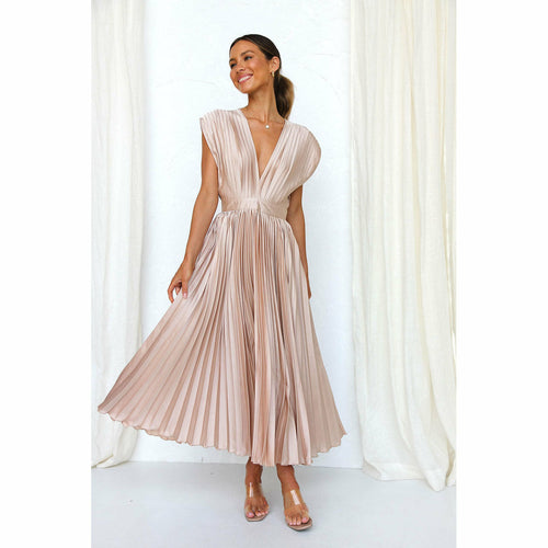 Casual loose zipper sleeveless dress
