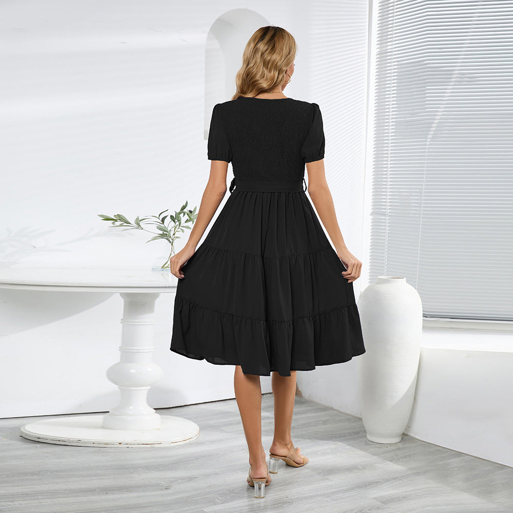 Round-neck short-sleeved Dress