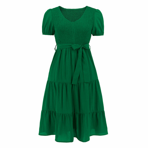 Round-neck short-sleeved Dress