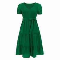 Round-neck short-sleeved Dress