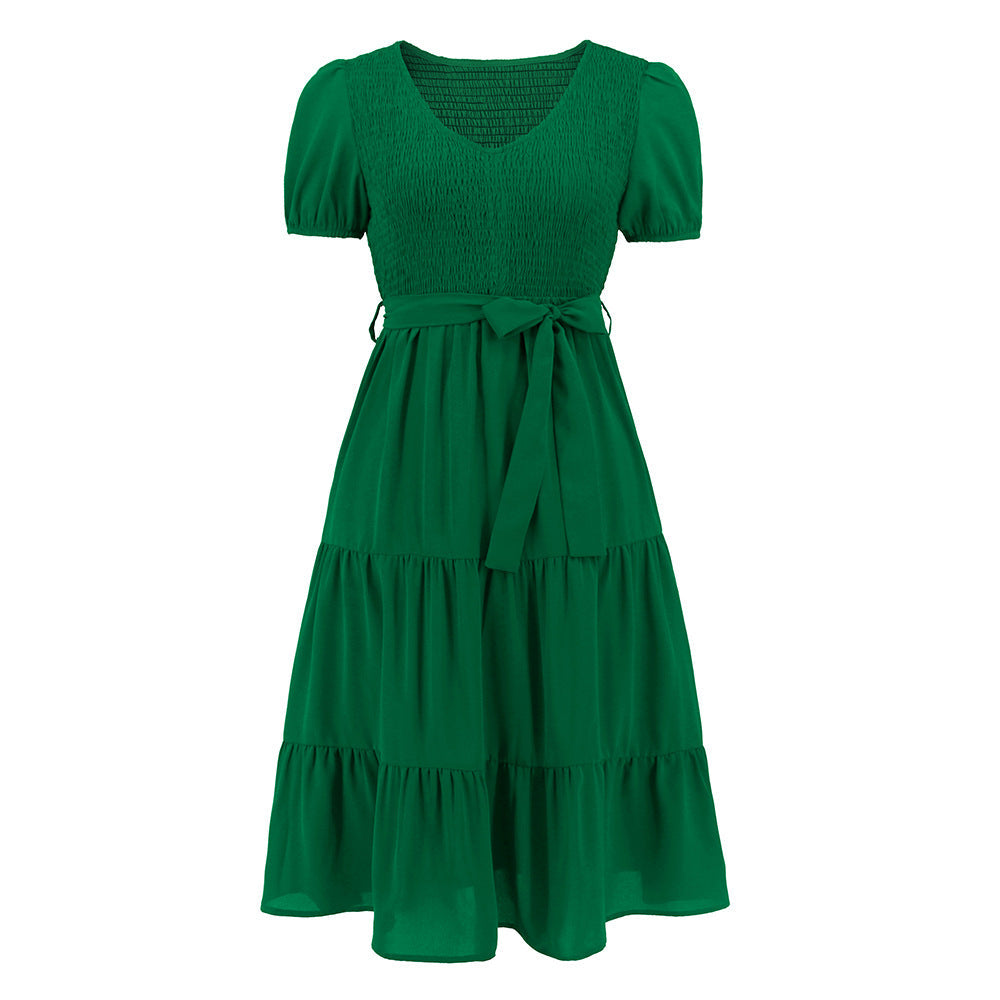 Round-neck short-sleeved Dress