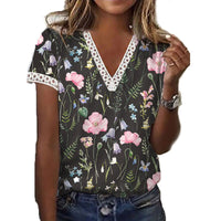 Printed V-neck T-shirt