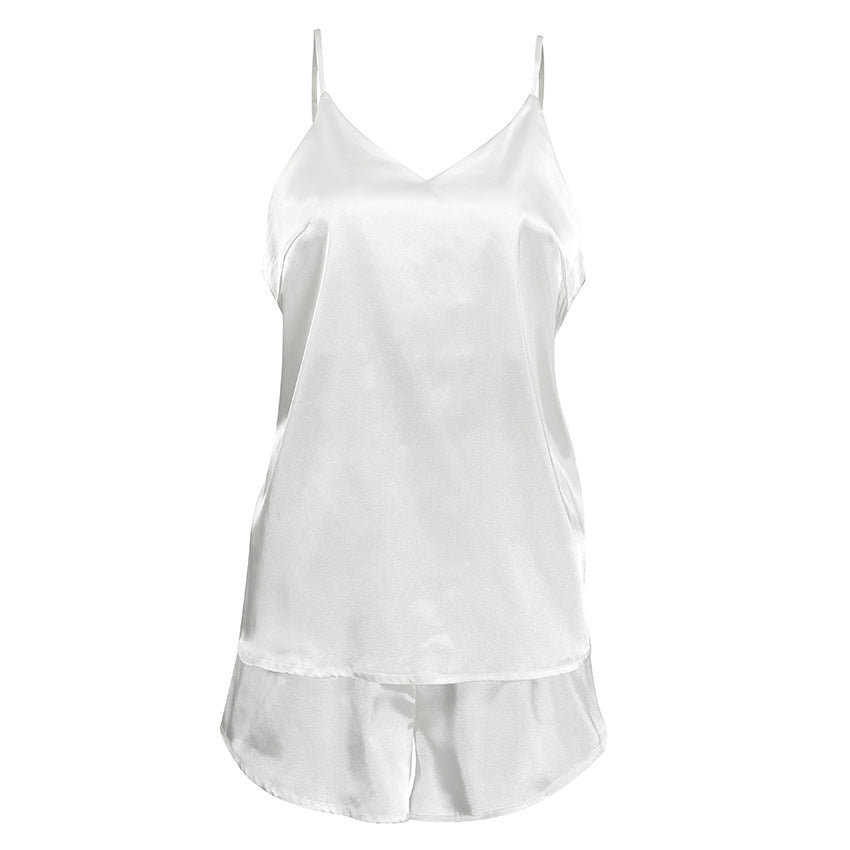 Spring Summer Minimalist Home Women Sling Pajamas Casual All Match
