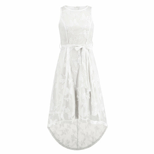  Sexy Sleeveless Lace Mesh Mermaid Dress