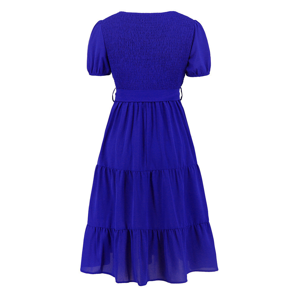 Round-neck short-sleeved Dress