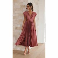 Casual loose zipper sleeveless dress