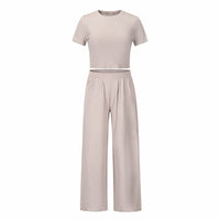 Short Sleeve T-Shirt and Long Pants Two-Piece Set