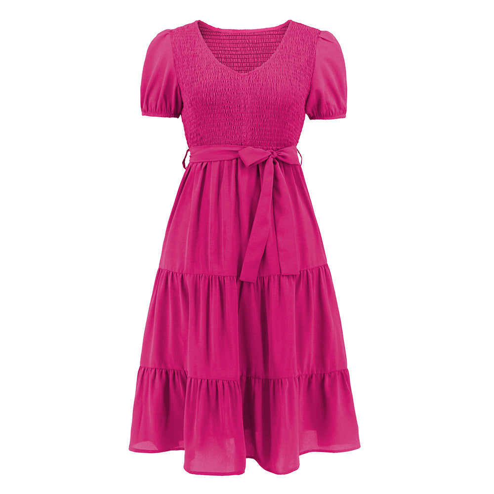 Round-neck short-sleeved Dress