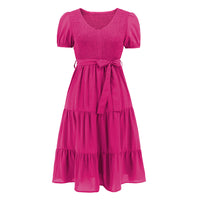 Round-neck short-sleeved Dress