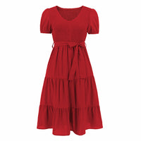 Round-neck short-sleeved Dress