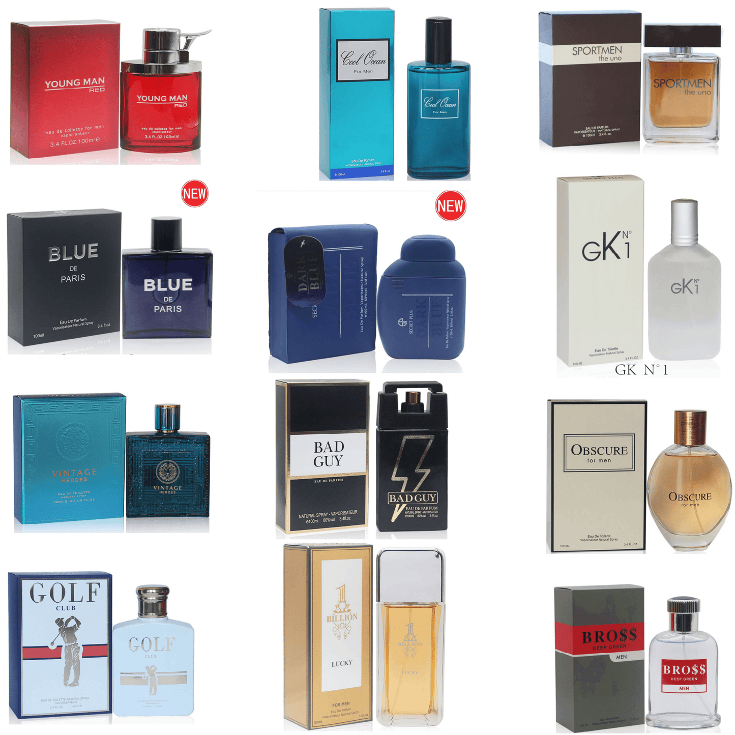 Men's Cologne Collection ( Over 70 Scents , 3,4 oz)