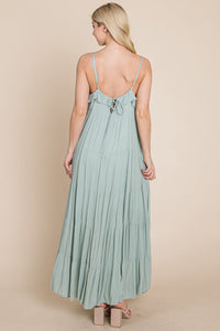 Tiered Tie Strap Cami Maxi Dress