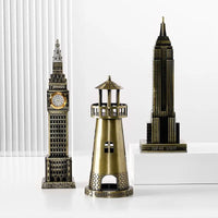 Metal World Famous Building Architecture Model Statue Landmark Tourist Souvenir Home Office Decoration Desk Decoration
