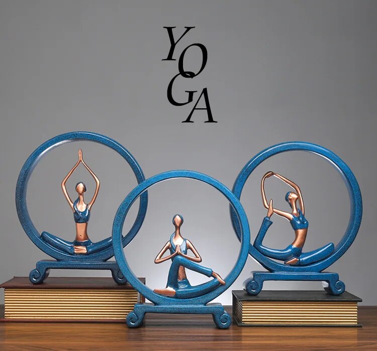 Modern simple resin crafts creative Yoga girl ornaments household ornaments abstract figure porch ornaments home decor