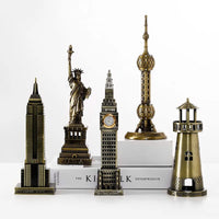 Metal World Famous Building Architecture Model Statue Landmark Tourist Souvenir Home Office Decoration Desk Decoration