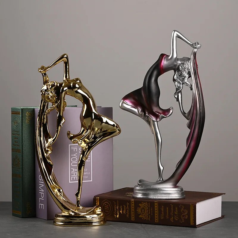 Dancing beauty, children's decorations, European Resin figure sculpture, art decoration, creative craft gifts