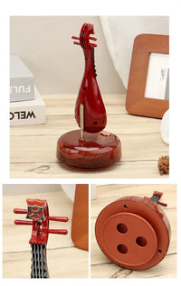 Rotating Music Box Guitar Violin Music Box Birthday Gift Girls Holiday Gift Living Room Creative Ornament Small Sculpture