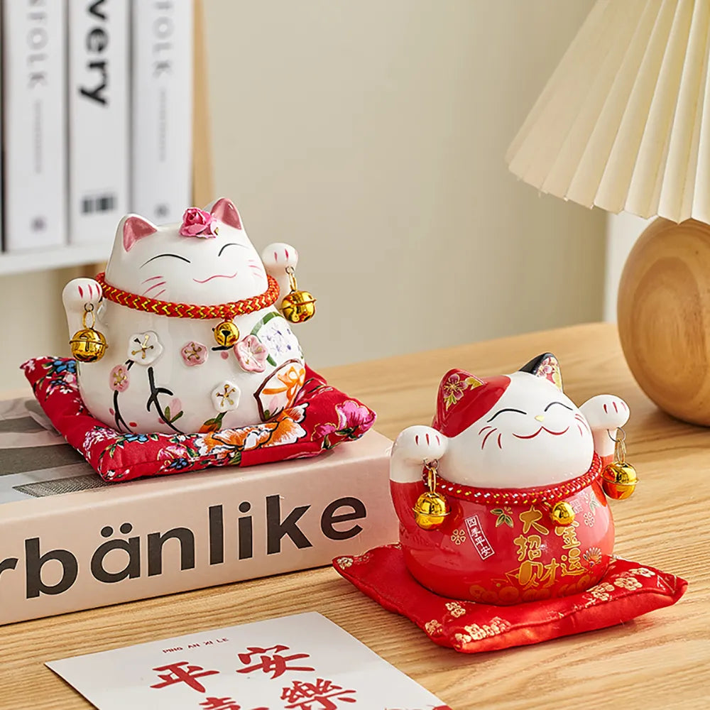 Creative Lucky Cat Small Ceramic Decoration