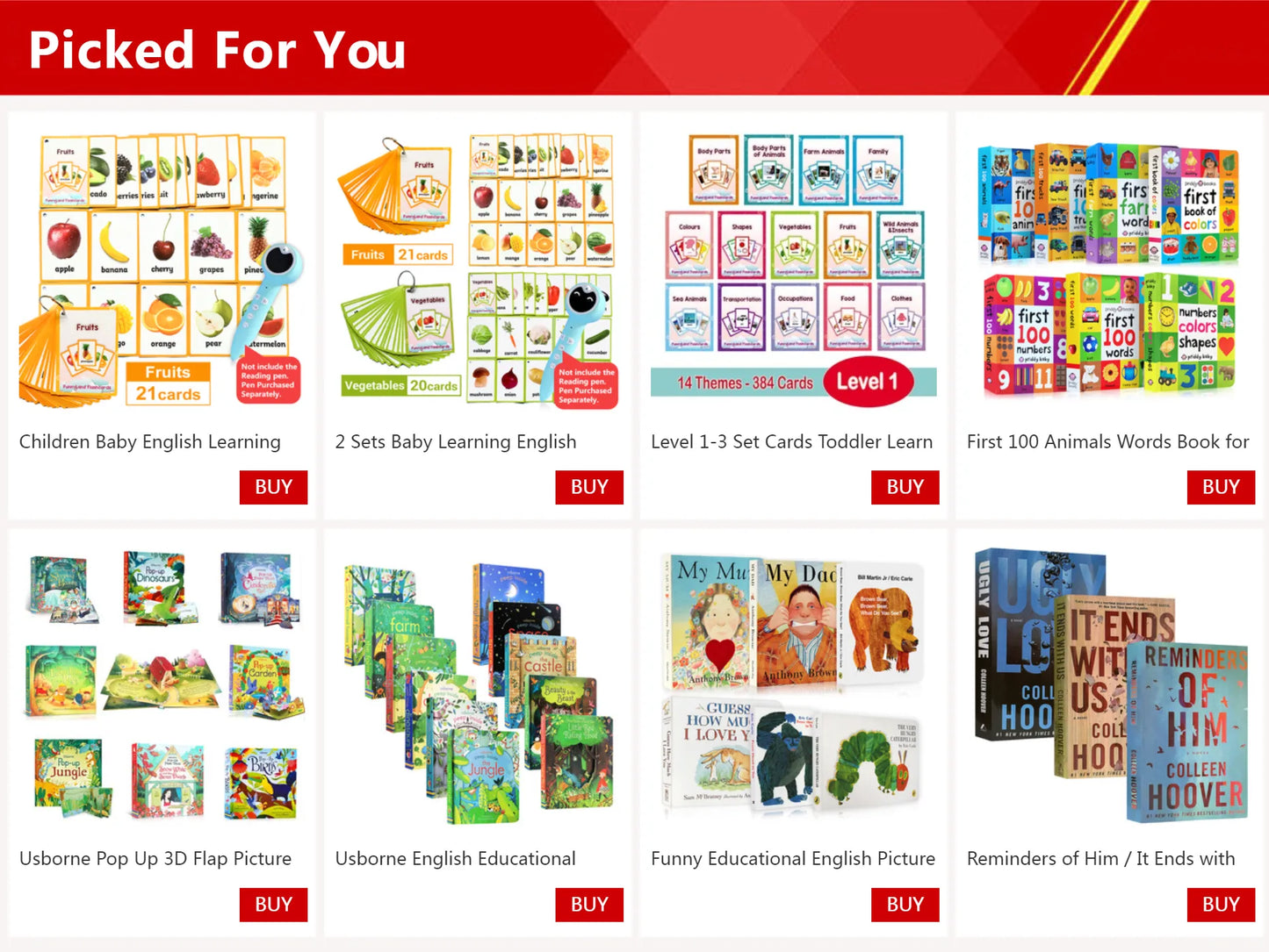 26 Themes 760 Cards Baby  English Learning Word Card Children's Educational Toys for Kids Early Learning Montessori Flashcards