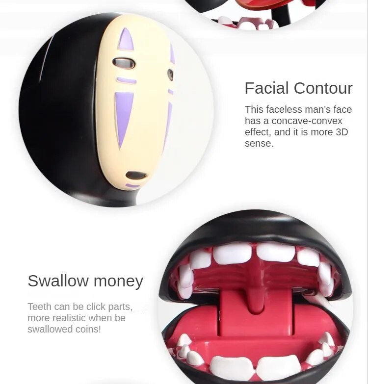 Cartoon Spirited Away Faceless Piggy Bank Automatically Eats Coins Piggy Bank Boys Children's Gift Gift Desktop Decoration