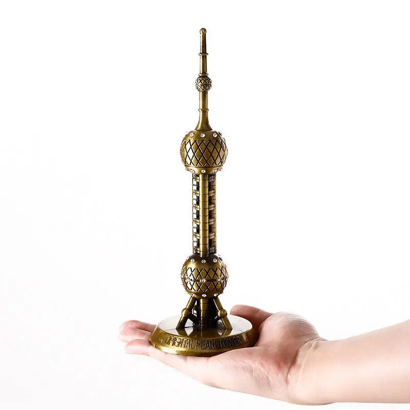 Metal World Famous Building Architecture Model Statue Landmark Tourist Souvenir Home Office Decoration Desk Decoration
