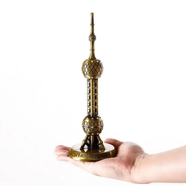 Metal World Famous Building Architecture Model Statue Landmark Tourist Souvenir Home Office Decoration Desk Decoration