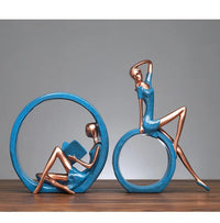 Modern simple resin crafts creative Yoga girl ornaments household ornaments abstract figure porch ornaments home decor