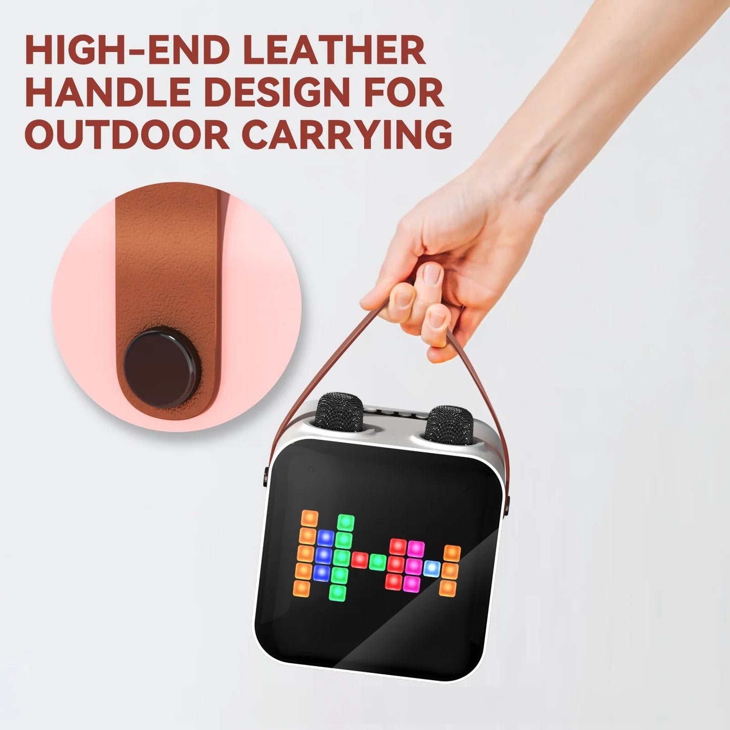 Luxury Family KTV Portable Karaoke Bluetooth Speaker Box with 2 Microphones