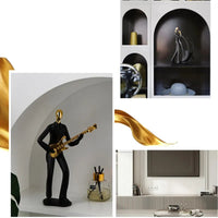 Abstract music band figure statues, resin dance sculpture crafts, suitable for TV cabinet wine cabinet study desktop decoration.