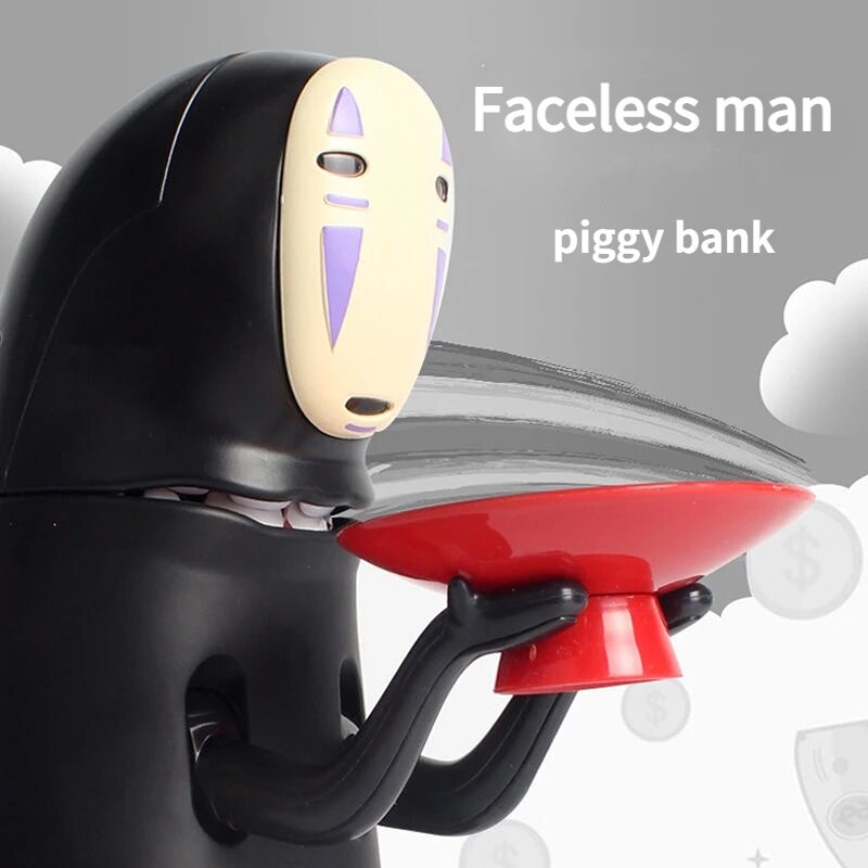 Cartoon Spirited Away Faceless Piggy Bank Automatically Eats Coins Piggy Bank Boys Children's Gift Gift Desktop Decoration
