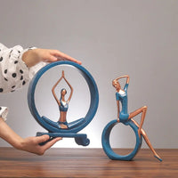Modern simple resin crafts creative Yoga girl ornaments household ornaments abstract figure porch ornaments home decor