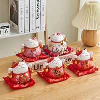 Creative Lucky Cat Small Ceramic Decoration