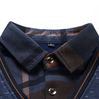 Men's Long Sleeve Knit Sweaters Fake Two Piece Thick Pullover Sweater Turn Down Collar Bottoming Jumper Male Warm Tops