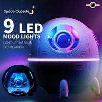 Portable Mini Humidifier,Astronaut Space Small Cool Mist Humidifiers 220ML,USB Desktop Humidifier with Auto Shut Off,Night Light