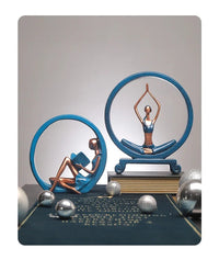 Modern simple resin crafts creative Yoga girl ornaments household ornaments abstract figure porch ornaments home decor