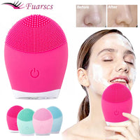 Electric Silicone Facial Brush and Skin Massager