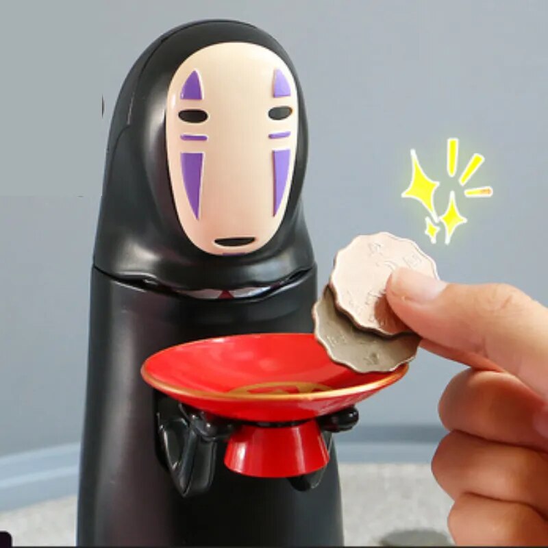 Cartoon Spirited Away Faceless Piggy Bank Automatically Eats Coins Piggy Bank Boys Children's Gift Gift Desktop Decoration