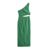 Asymmetric Cut Out Long Dress