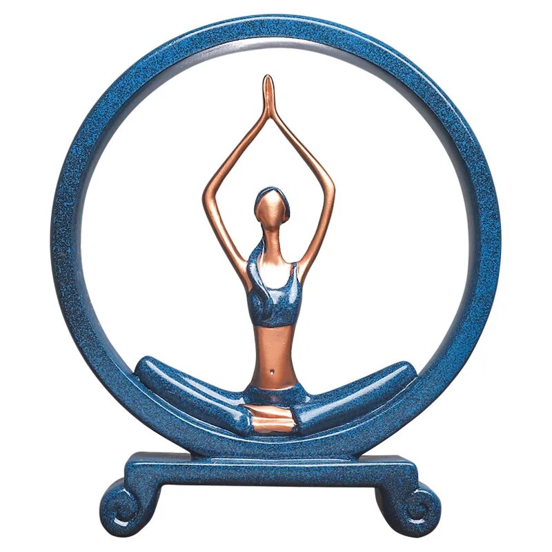 Modern simple resin crafts creative Yoga girl ornaments household ornaments abstract figure porch ornaments home decor