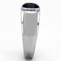 Men Stainless Steel Synthetic Glass Rings TK1184