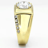 Men Stainless Steel Cubic Zirconia Rings TK721